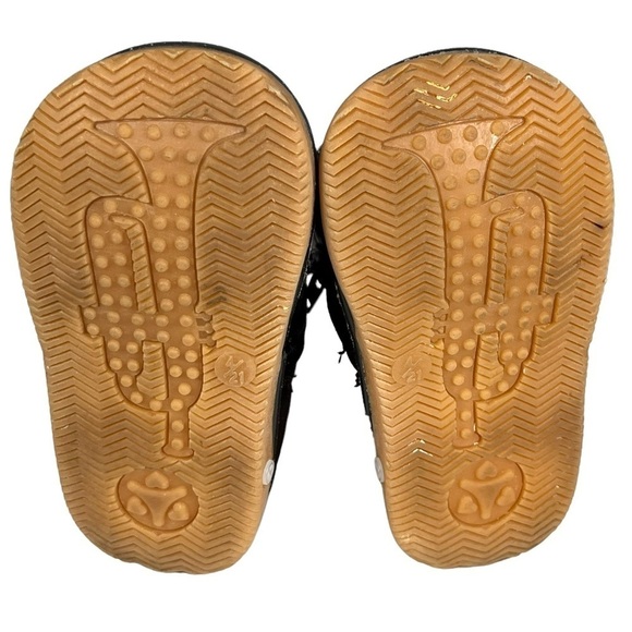 Squeak & Giggle Dark Brown Leather Zip Up Western Cowboy Boots Toddler Size ?? - Picture 7 of 13